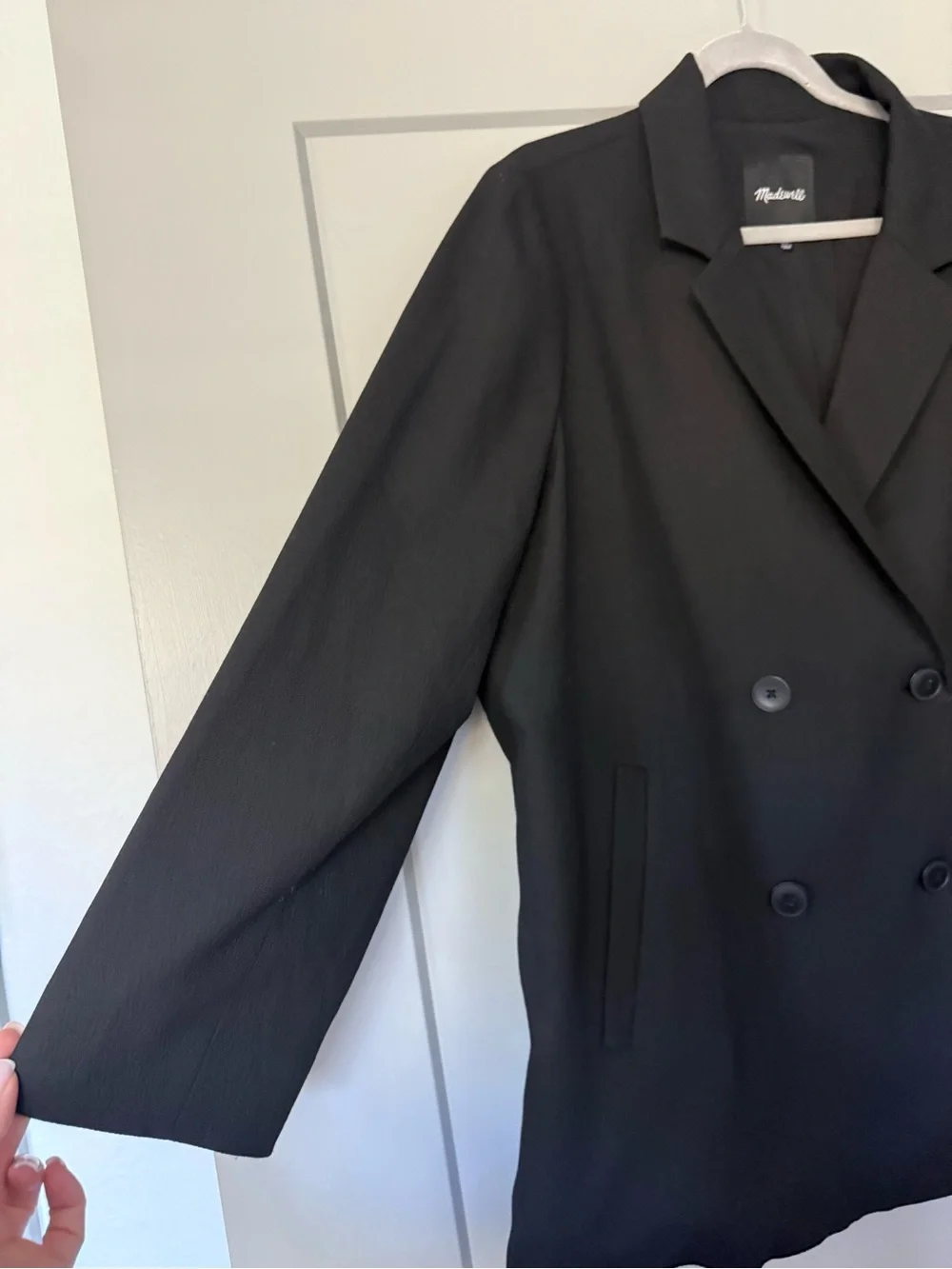 Madewell Caldwell Double Breasted Blazer Black Two Button Edition – Size XXL
